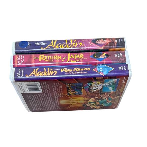 Disney Lot of 3 VHS Tapes Aladdin Return of Jafar King of Thieves Walt Disney‎ - Picture 3 of 9